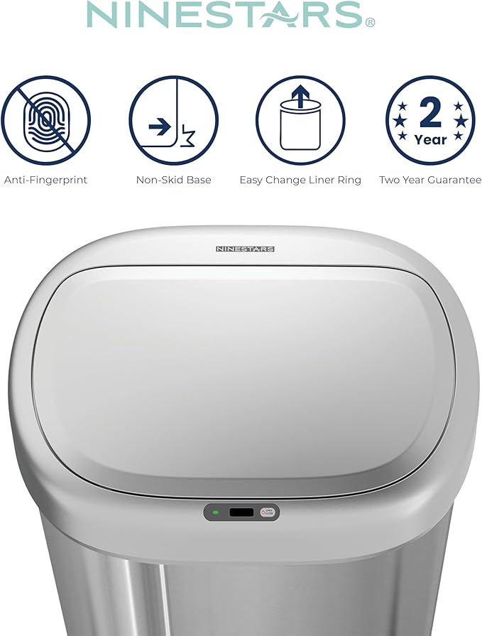 Ninestars DZT-80-24 Automatic Motion Sensor Trash Can - Image 4