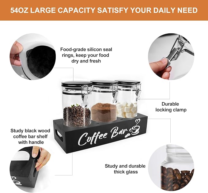 MACIFECI Glass Coffee Containers - Image 3