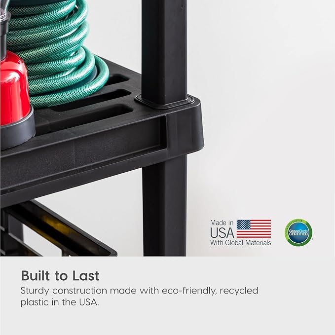 IRIS USA 4-Shelf Light Duty Plastic Storage Shelves, 200lb Capacity, Medium - Image 7