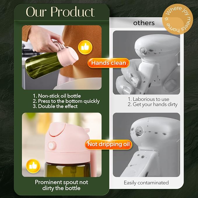 YARRAMATE 16oz/470ml Light-Blocking Dark Oil Sprayer - Image 8