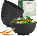 Wrova Wheat Straw Bowls Set 60 OZ Unbreakable Large Cereal Bowls Set of 6 by WROVA