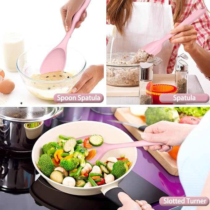 P&P CHEF Silicone Cooking Utensils Set of 7, Heat-proof Kitchen Utensils Set - Image 4
