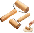 2 Pack Small Rolling Pin Wooden Dough Roller Pizza French Mini Baking roller Set by Unknown