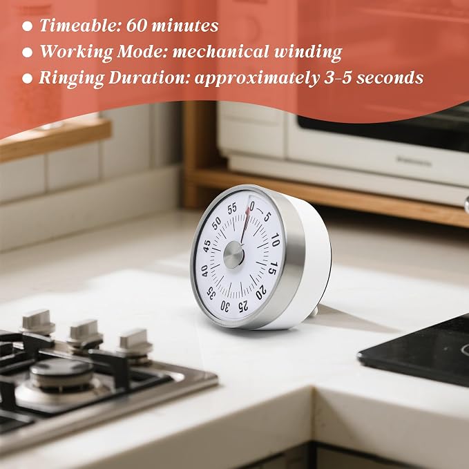 Kitchen Timer for Cooking, Chef Cooking Timer Clock, Visual Timers, 60-Minute - Image 6