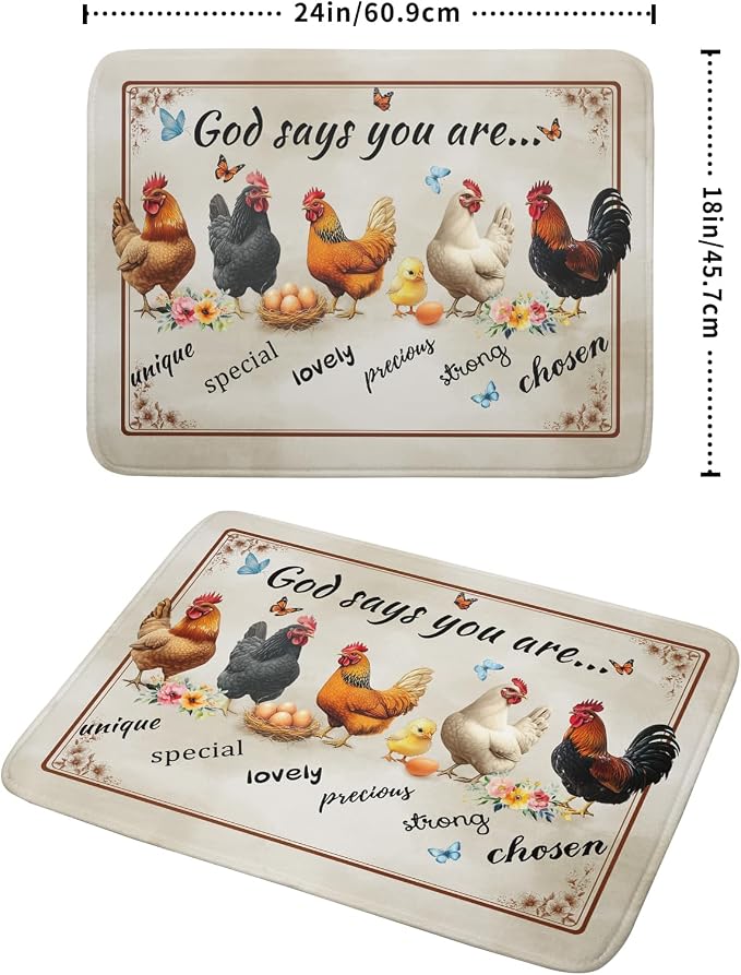 Farmhouse Rooster Dish Drying Mat - Image 2