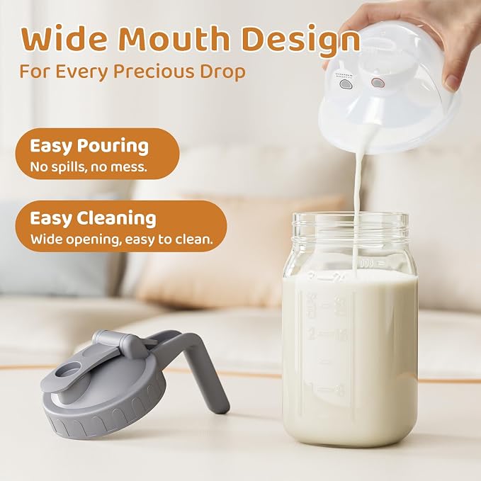 OneDream 2PACK Breast Milk Pitcher 32oz Glass Pitcher - Image 7