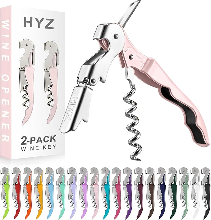 HYZ 2-Pack Wine Opener Waiter Corkscrew, Professional Wine Key by HYZ