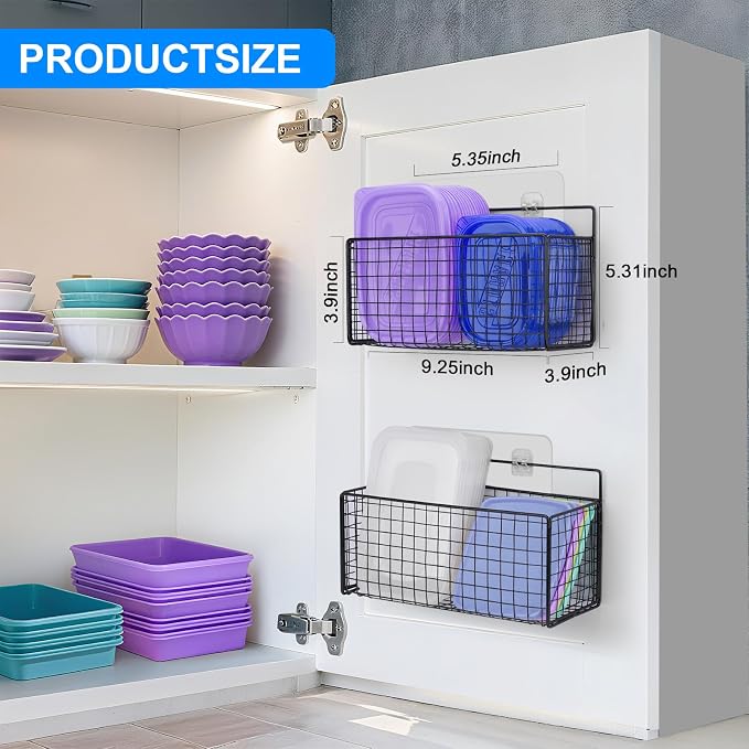 2 Pack Large Adhesive Cabinet Organizer - Image 2