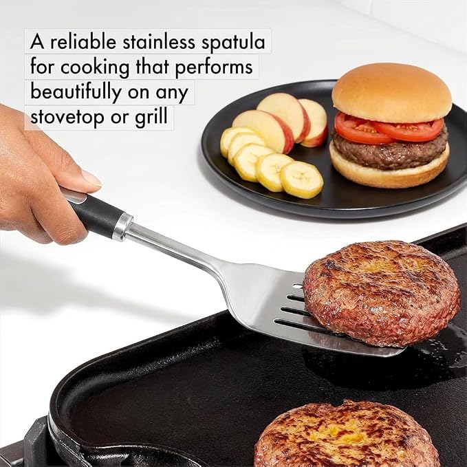 Cooking Utensil Set, Stainless Steel Kitchen Tools Include Solid & Slotted - Image 4