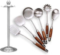 Cooking Utensils Set, Heat Resistant Wooden Handle Kitchen Tools by GXONEHomeKitchen