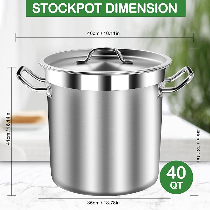 STOCKPOT Large Soup Pot with Lid - Image 7