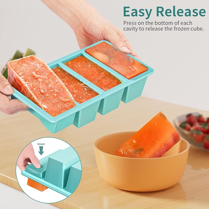 Silicone Freezer Tray for Sauce Cube: GGOW Silicone Freezing Tray for Broth - Image 2