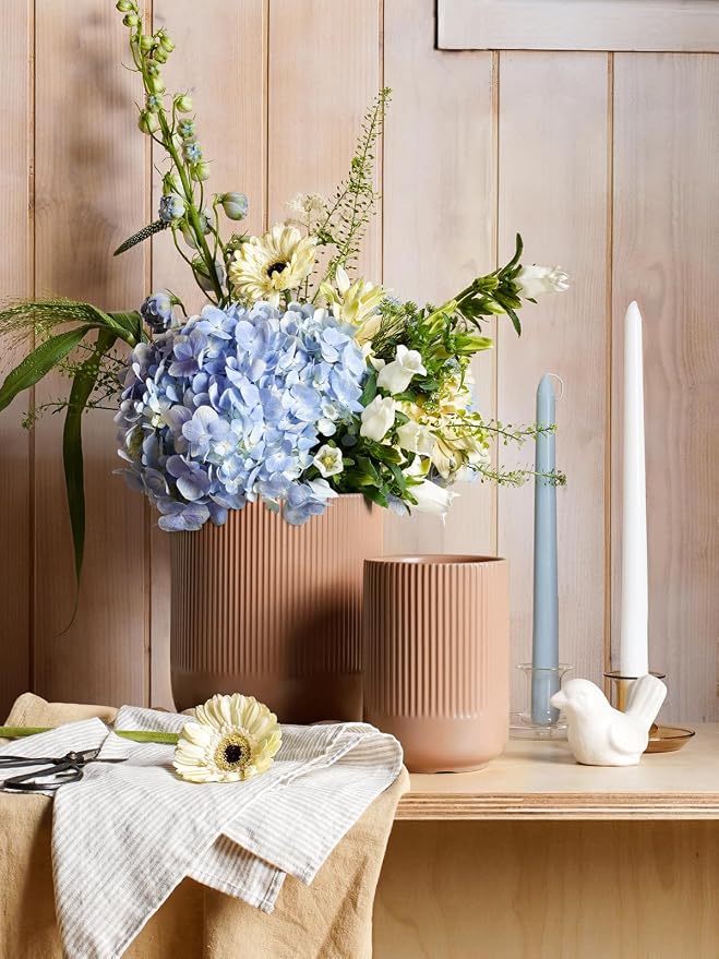 LE TAUCI Utensil Holder for Kitchen Counter, 7.3"+5.4" Fluted Ceramic Utensil - Image 6