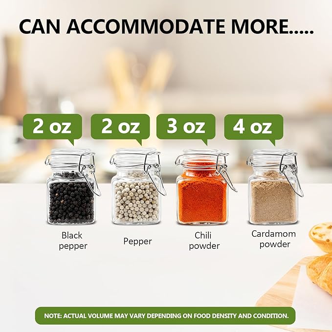 R DRURLCD 20 Pack Small 4 oz Glass Spice Jars - Image 2