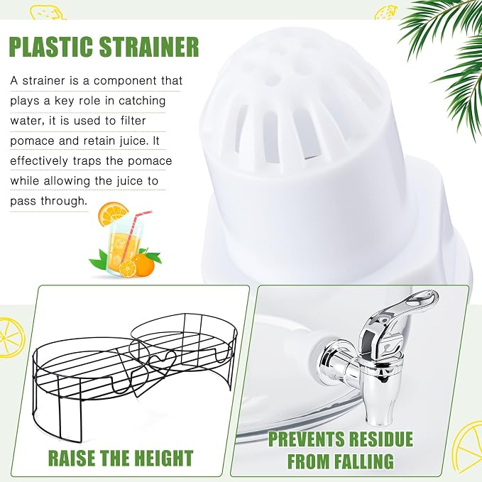Honeydak 2 Pack 4 Gallon Glass Beverage Dispenser - Image 4