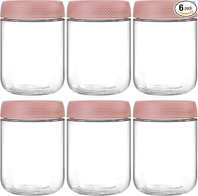 NETANY 6-pack 16oz Glass jars by NETANY