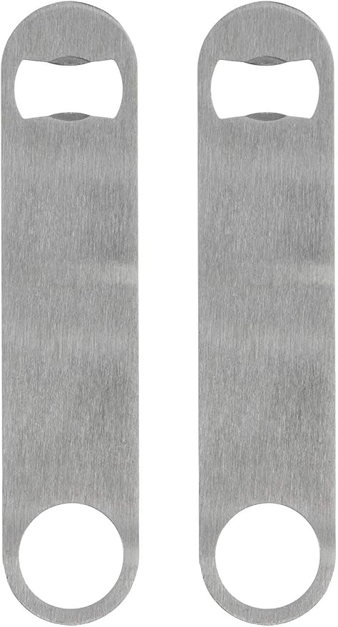 KISEER Heavy Duty Stainless Steel Flat Bottle Opener, 2 Pack Beer Bottle Opener by KISEER