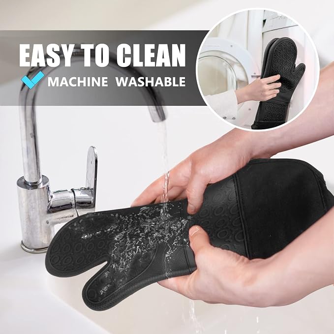 Rorecay 6pcs Oven Mitts and Pot Holders Sets Heat Resistant 500 Degrees - Image 7