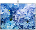 Blue Hydrangea Flower Dish Drying Mats 18x24 Inch, Dish Pad Drying Rack Mat by UIUPRO