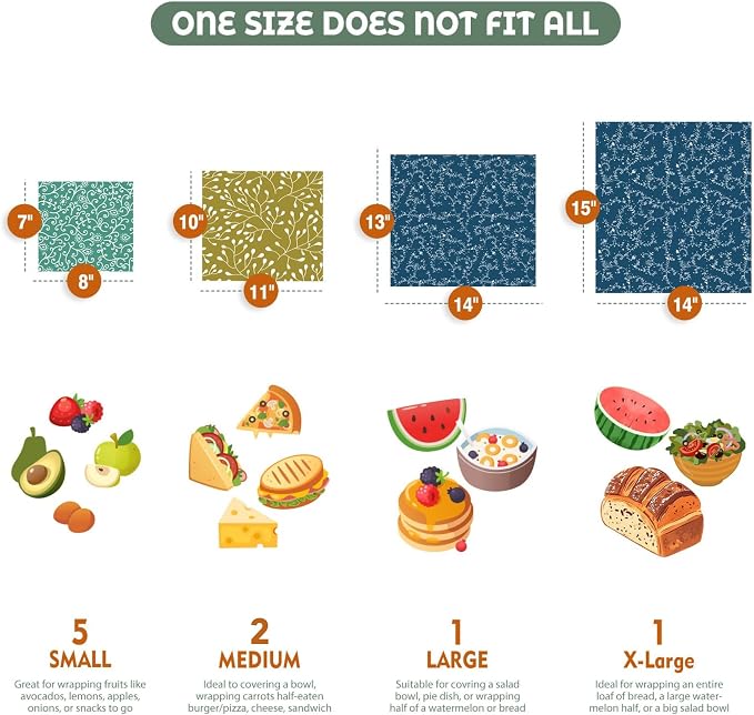 Akeeko Reusable Beeswax Food Wraps - Image 2
