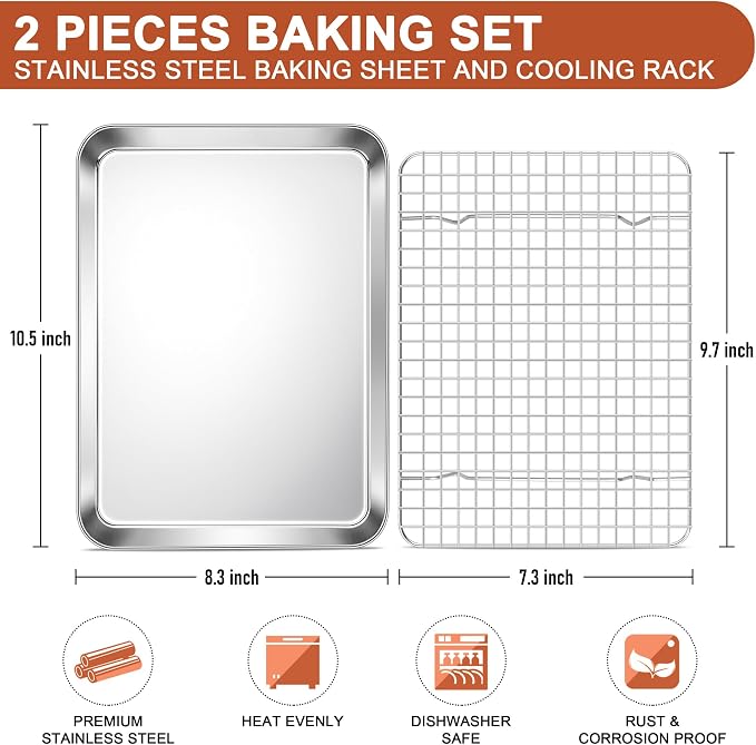 E-far Stainless Steel Baking Sheet - Image 2
