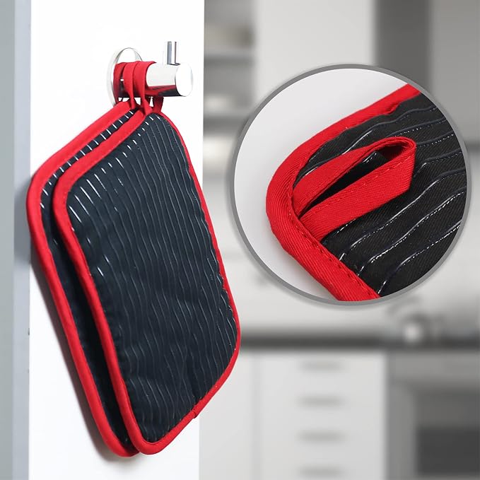 Hot Pads for Kitchen, Potholders for Kitchen Heat Resistant, Heavy Duty Pot - Image 2