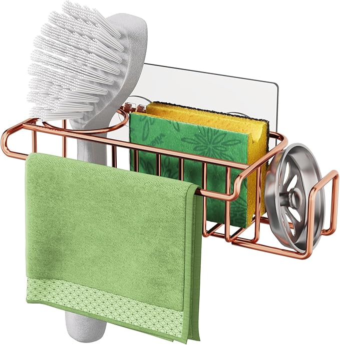 HapiRm Sponge Holder for Kitchen Sink, No Drill Kitchen Sink Caddy Organizer by HapiRm