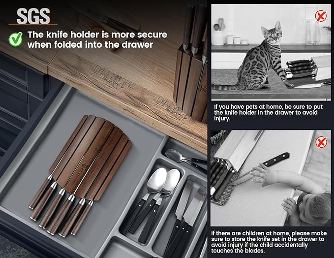 SYOKAMI 2026 Upgrade Knife Set 7 Piece Japanese Style Kitchen Knife Set - Image 3
