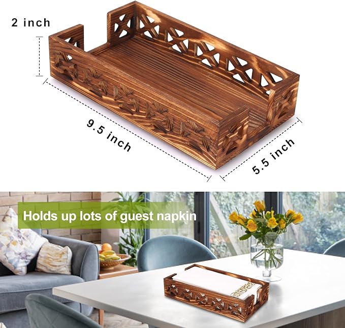 Rustic Wood Paper Towel Holder for Bathroom & Kitchen - Image 5
