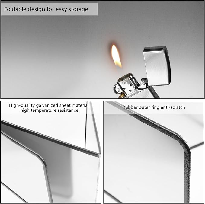 Splatter Guard for Frying Non-Stick 3 Sided Foldable Grease Splatter Screen - Image 3