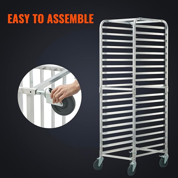 VEVOR Bun Pan Rack, 20-Tier Commercial Bakery Racks - Image 5
