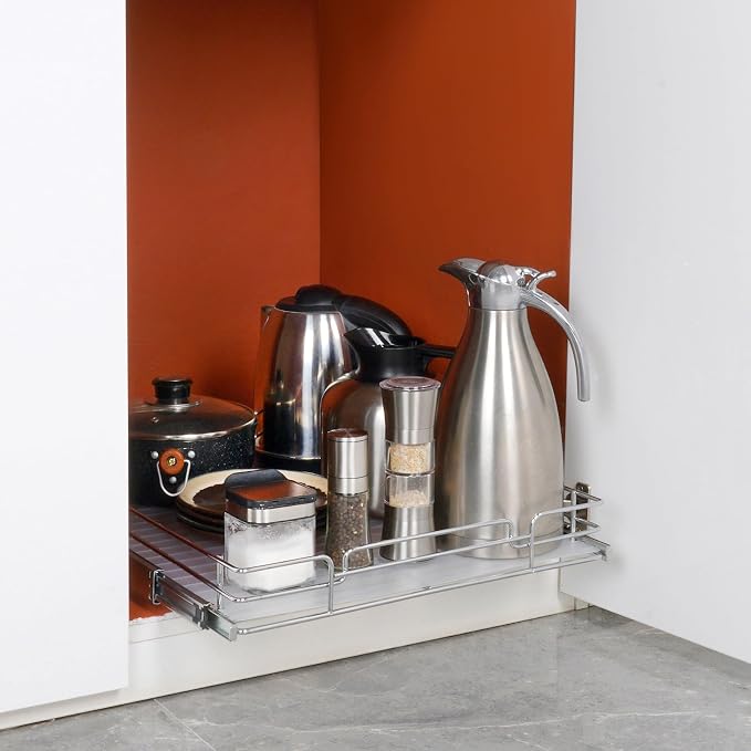 VEVOR 21.5" Wx21 Dx3.5 H Pull Out Cabinet Organizer, Heavy Duty Slide Out - Image 7
