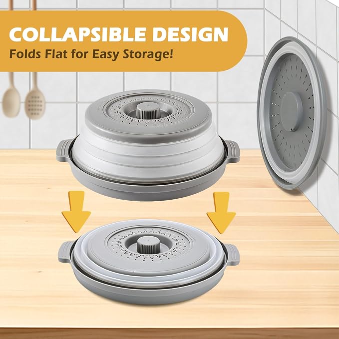 EZMO 2 in 1 Collapsible Microwave Splatter Cover - Image 5