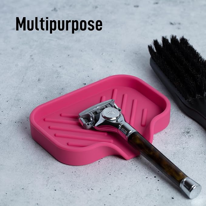 Zulay Kitchen Small Silicone Sponge Holder – Space-Saving Sink Organizer Tray - Image 5