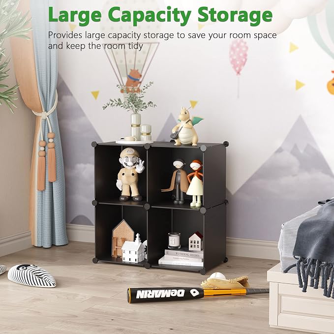 C&AHOME Cube Storage Organizer, 4-Cube Shelves Units, Closet Cabinet, DIY - Image 2