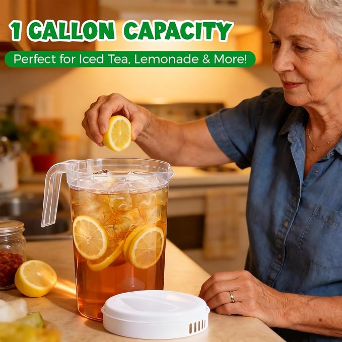 6 Pcs 4 Quart / 1 Gallon Plastic Pitchers - Image 5