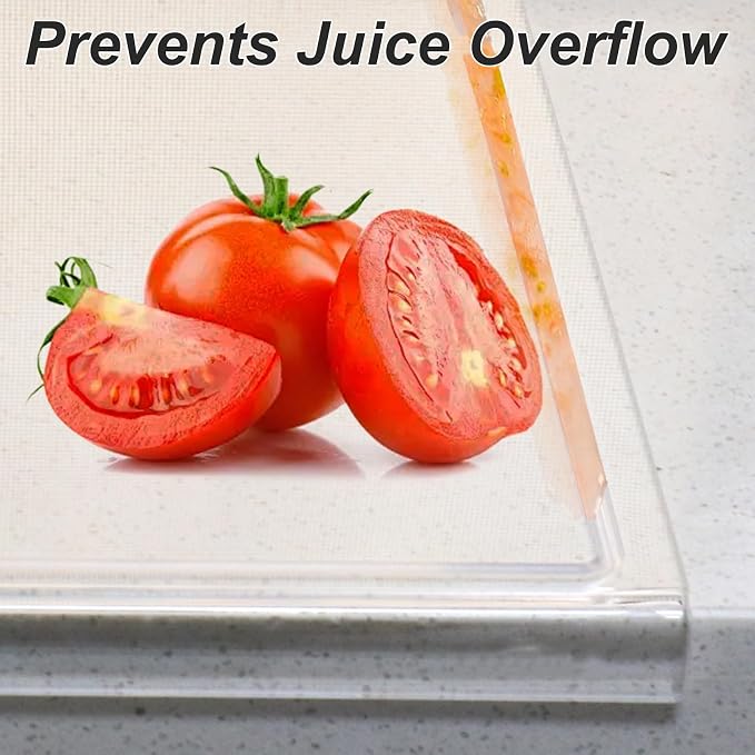 JJL Acrylic Cutting Board with Counter Lip, 24 x 18 Inches, Food-Grade - Image 4
