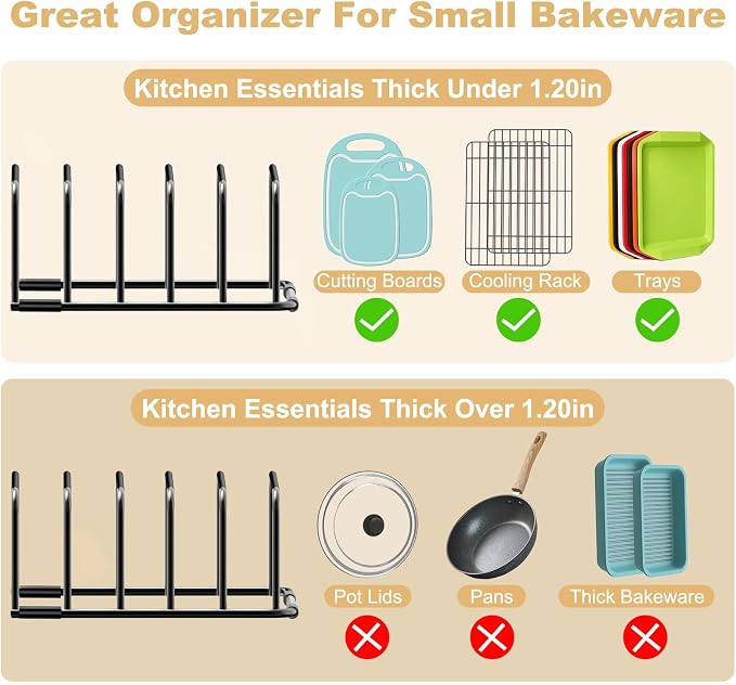 Fikoksol Cutting Board Organizer and Baking Sheet Rack, Tray Dividers - Image 4