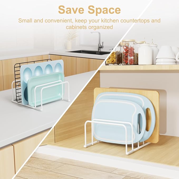 Fikoksol Cutting Board Organizer and Baking Sheet Rack, Tray Dividers - Image 2