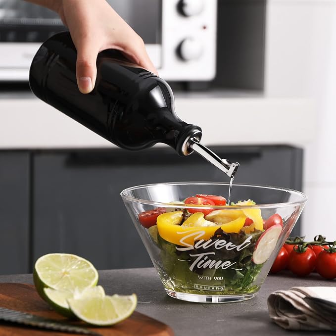Sweejar Ceramic Olive Oil Dispenser Bottle, Opaque Oil Cruet Protects to Reduce - Image 4