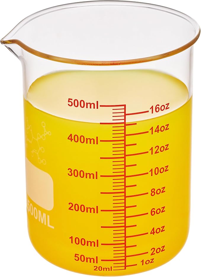 High Borosilicate Glass Measuring Cup-V-Shaped Spout, 500ml Glass Measuring - Image 7