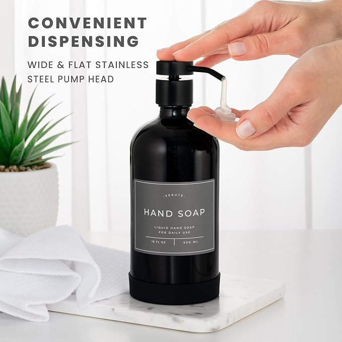 Hand and Dish Soap Dispenser for Kitchen and Bathroom, Stainless Steel Pumps - Image 4
