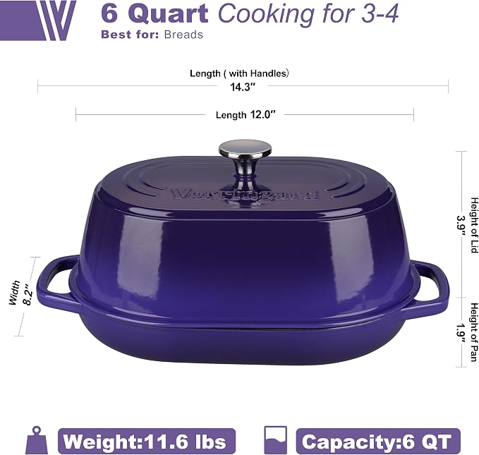VORRINGARD Enameled Cast Iron Dutch Oven Pot - Image 2
