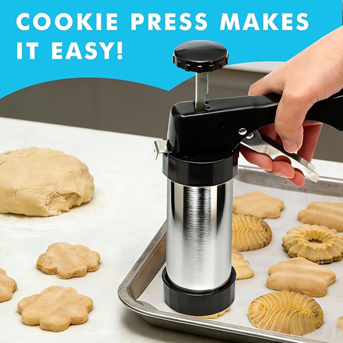 Stainless Steel Cookies Press, Cookie Press Gun Kit - Image 2