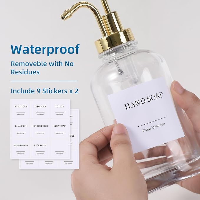 Glass Soap Dispenser with Pump, Dish and Hand Soap Dispenser - Image 7