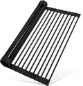 MERRYBOX Roll Up Over The Sink Dish Drying Rack Silicone Wrapped Foldable by MERRYBOX