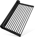 MERRYBOX Roll Up Dish Drying Rack, Silicone Wrapped Over The Sink Dish Rack by MERRYBOX