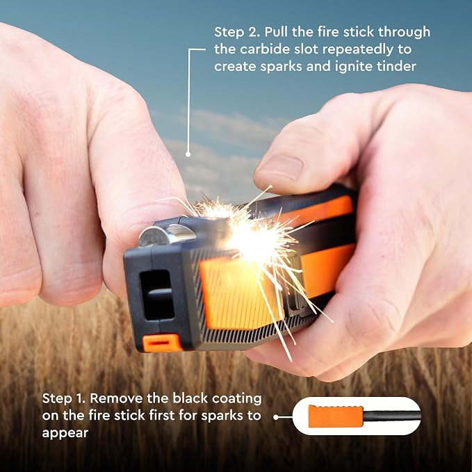 Orange Ninja Pocket Field Knife Sharpener – 8-in-1 Camping & Hunting EDC Knife - Image 7