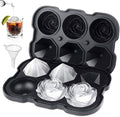 Rose Ice Cube Tray, ZACHDEE 2" Flower Silicone Ice Cube Tray by ZACHDEE