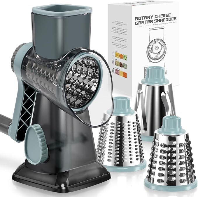 KEOUKE Rotary Cheese Grater Hand Crank Transparent by KEOUKE
